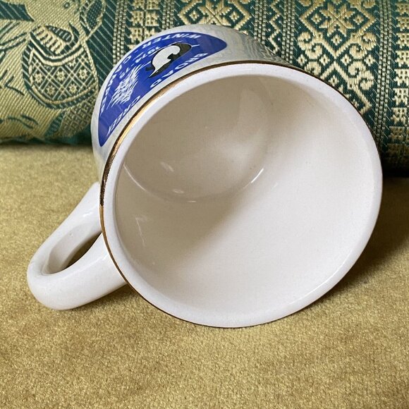 Boy Scouts Vintage Coffee Mug Broad Creek Winter Camper 1974-1975 Penguin Tree - Picture 3 of 5